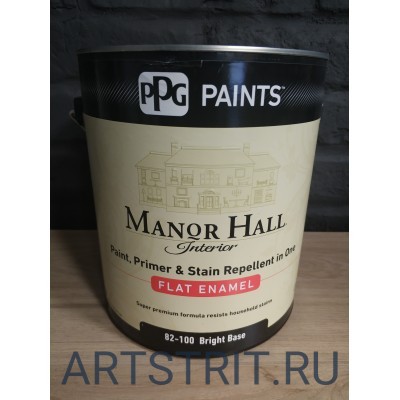 Краска  интерьерная премиальная Manor HaLL® FLAT 1-галон (3,78 л.)