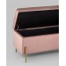 Банкетка Тюдор с ящиком велюр розовый