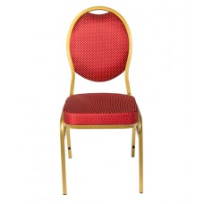 Банкетный стул Квин 20мм - золотой, красная корона