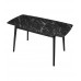 Стол обеденный 29 Black Marble раскладной 120-150*75 черный мрамор