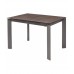 Стол обеденный Corner Iron Copper раскладной 120-170*80 глянцевое стекло темно-коричневый