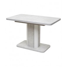 Стол обеденный Stork раскладной 120-160*75 бетон/ белый